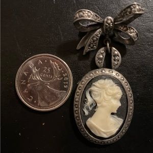 Vintage Cameo Ladies Brooch with a box.